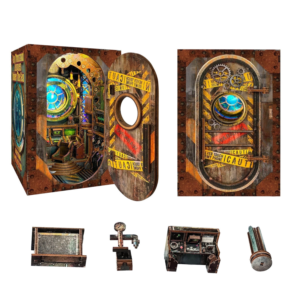 Strucwood Mysterious Ocean DIY Book Nook Kit 3D Wooden Puzzle Toy with LED Dust Cover Handicraft Craft Hobby Gift SQ-39