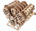 UGEARS V8 Engine Wooden Model Kits for Adults to Build – 3D Wooden Puzzles for Adults Mechanical Model Building – DIY Kit Functional Model Engine Kits Replica with Electric Motor - 776 Pcs