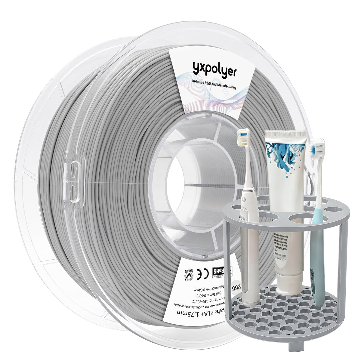 YXPOLYER PLA Filament Food Grade 1.75mm 1kg for 3D Printing, PLA+ Skin Flesh Tone 3D Printer Filament AMS-Compatible