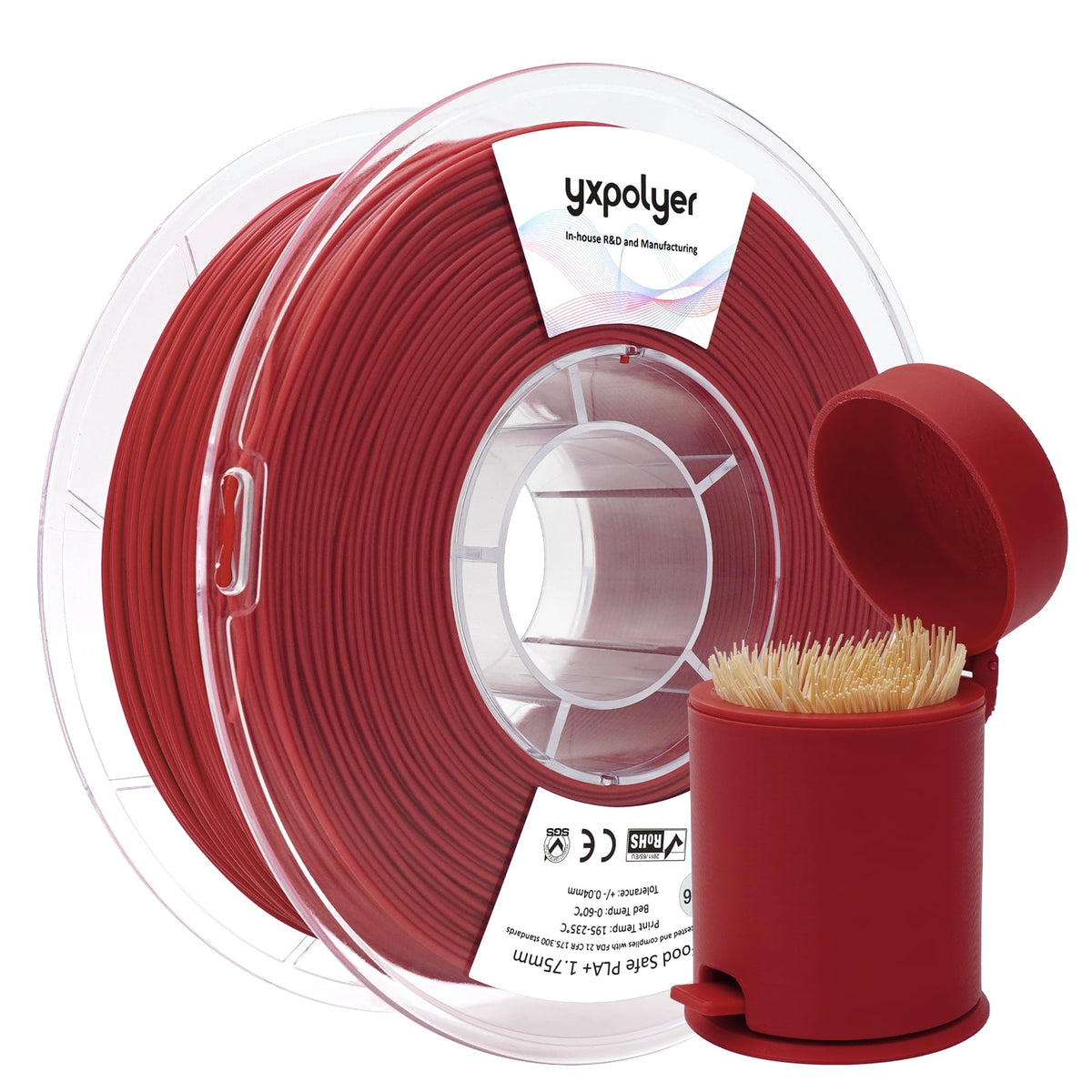 YXPOLYER PLA Filament Food Grade 1.75mm 1kg for 3D Printing, PLA+ Skin Flesh Tone 3D Printer Filament AMS-Compatible