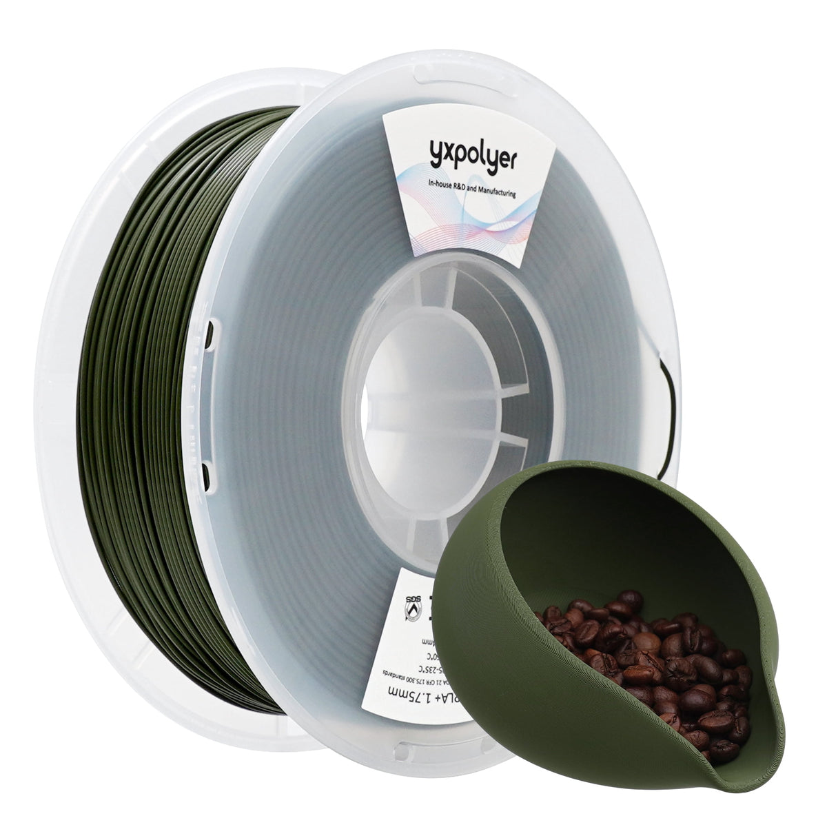 YXPOLYER PLA Filament Food Grade 1.75mm 1kg for 3D Printing, PLA+ Skin Flesh Tone 3D Printer Filament AMS-Compatible