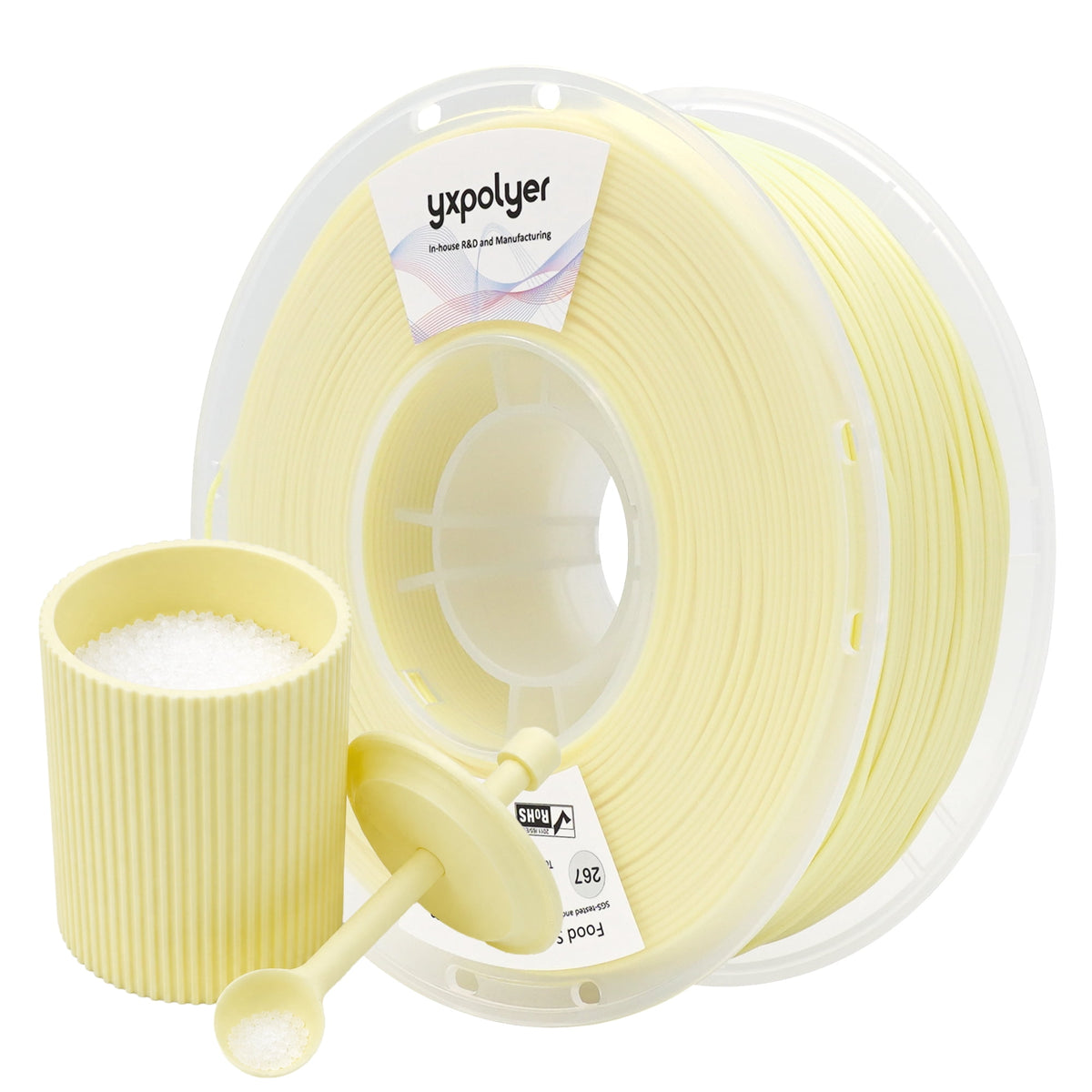 YXPOLYER PLA Filament Food Grade 1.75mm 1kg for 3D Printing, PLA+ Skin Flesh Tone 3D Printer Filament AMS-Compatible