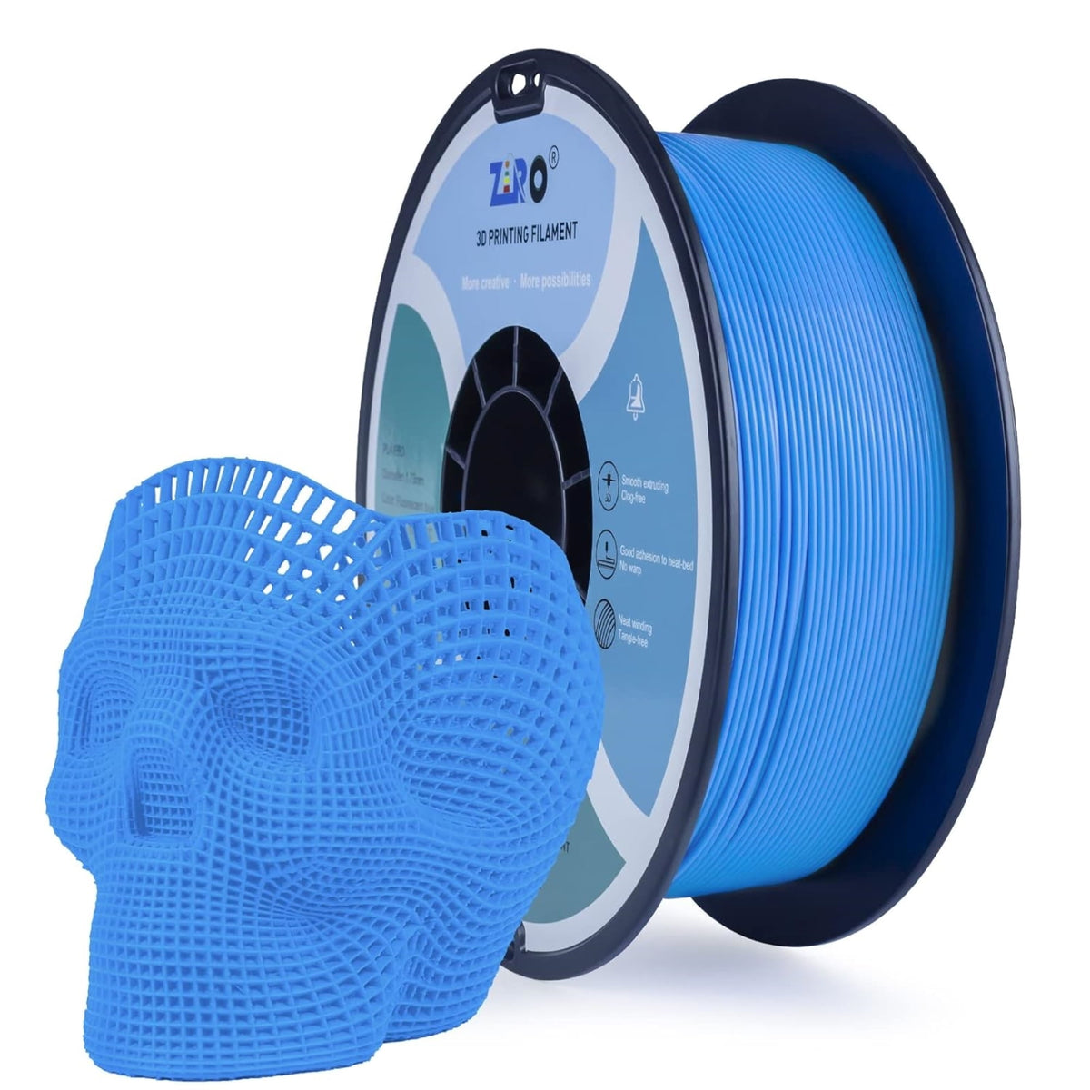 Ziro 3D PLA PRO Filament, 1.75mm 1kg, Metallic Silver