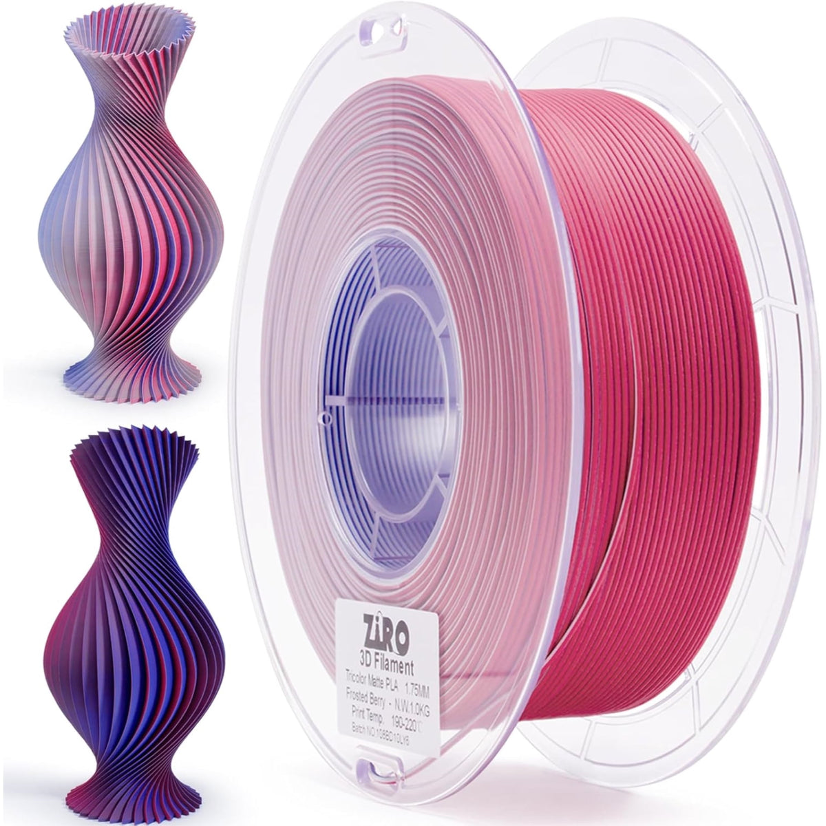 Ziro 3D Tri-Color Matte PLA 1.75mm 1kg, Volcano