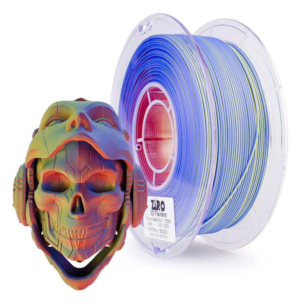 Ziro 3D Tri-Color Matte PLA 1.75mm 1kg, Volcano