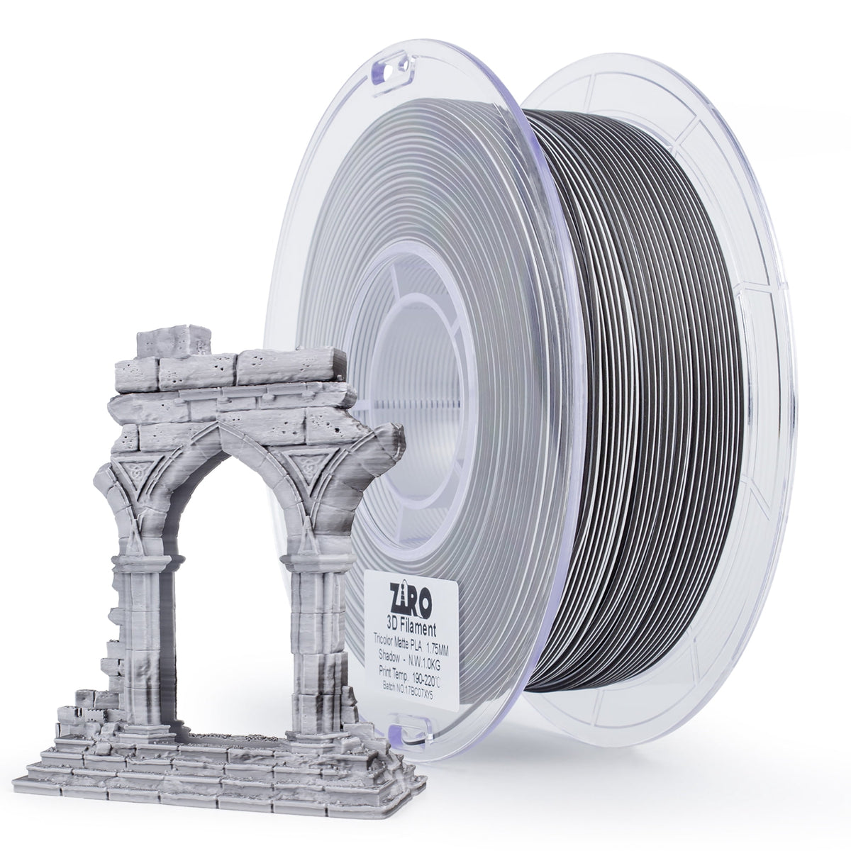 Ziro 3D Tri-Color Matte PLA 1.75mm 1kg, Volcano