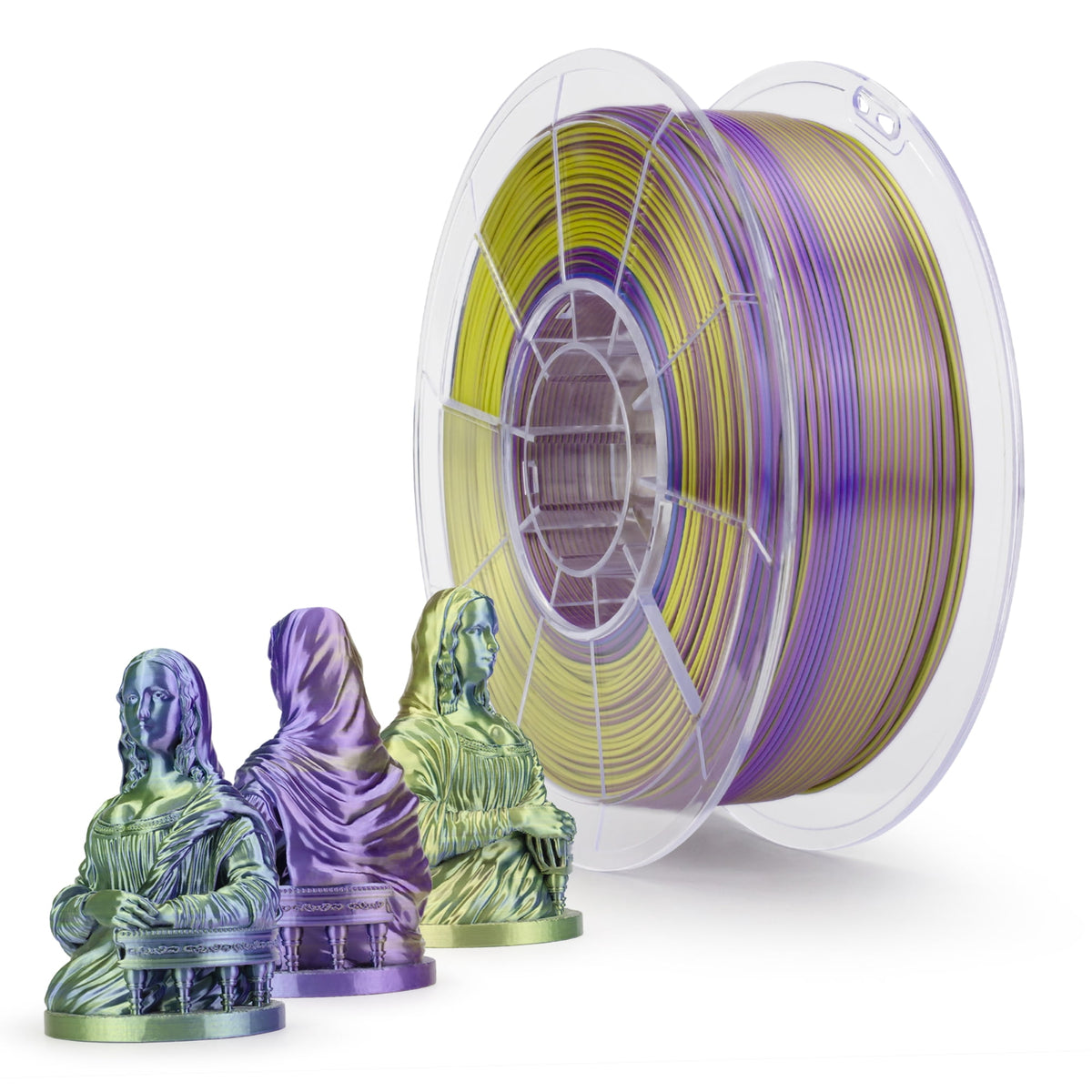 Ziro 3D Tri-color Silk PLA 1.75mm 1kg, Indigo Satin
