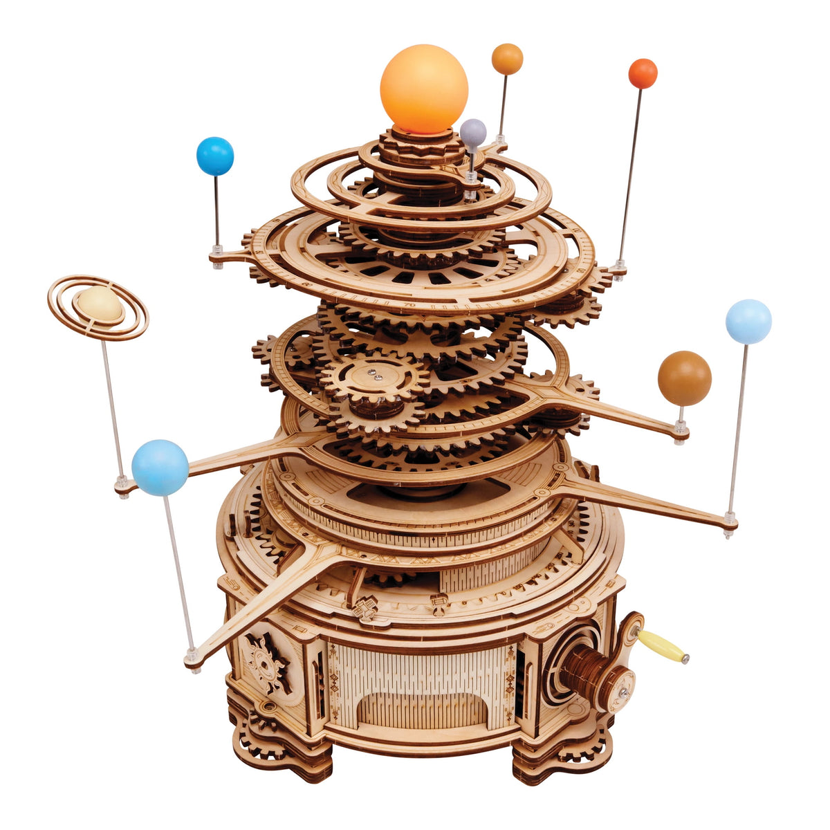 MindWare Gearjits: Solar System, Wooden 3D Building Puzzle for Teens & Adults, DIY Solar System Model, Fun for Parents Too, Great STEAM Gifts for