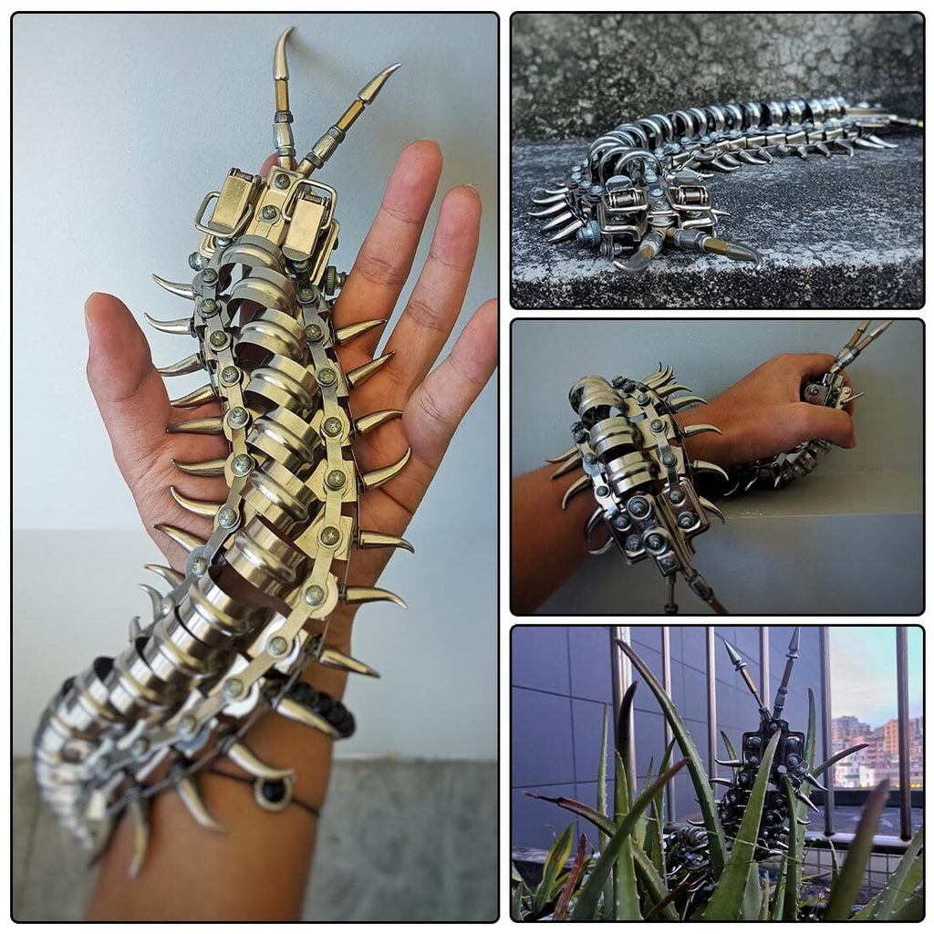 3D Metal Puzzle Cobra Realistic 1000+ PCS, Steampunk Mechanical Model Kit With DIY Assembly, Home Display Desk Decor For Adult Collectors And Creative Gifts