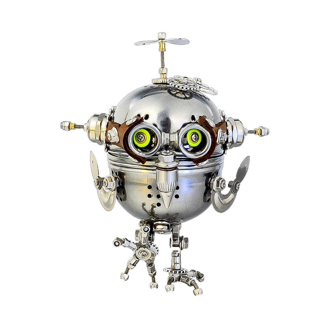 Lantern Fish 3D Metal Puzzle DIY Steampunk Assembly Kit, 700+PCS Mechanical Model with Movable Fins, Color-Changing Lamp & Collectible Gift for Adults & Teens