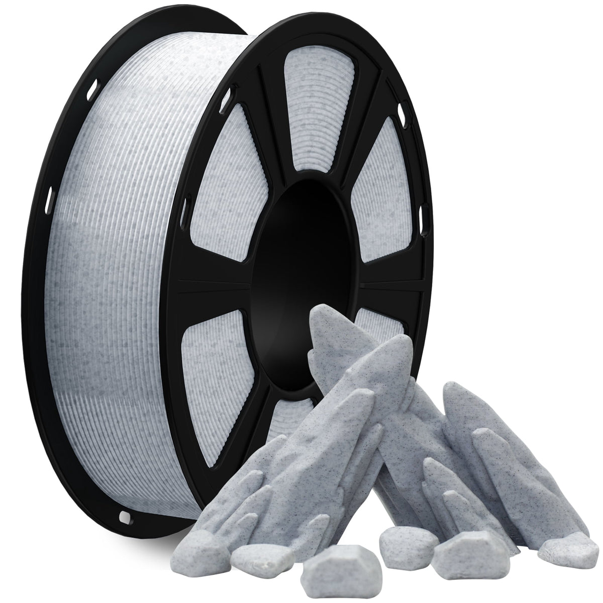 Geeetech Marble Grey PLA 3D Printer Filament 1.75mm Toughness Enhanced, Dimensional Accuracy +/-0.03mm, 1kg (2.2lbs), 1080 Feet (330m) per Roll, Vacuum Packaging for Most 3D FDM Printer