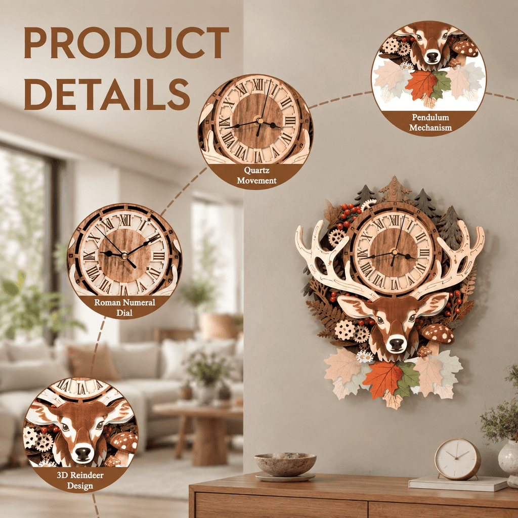 Butterfly Clock 3D Wooden Puzzle Clock DIY Mechanical Craft Kit for Adults Teens