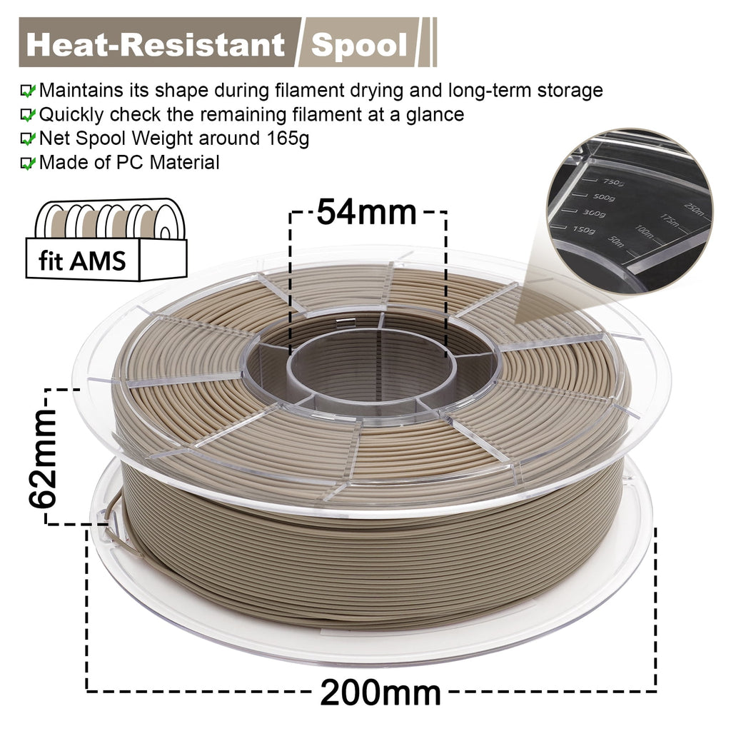 YXPOLYER PLA Filament Food Grade 1.75mm 1kg for 3D Printing, PLA+ Skin Flesh Tone 3D Printer Filament AMS-Compatible