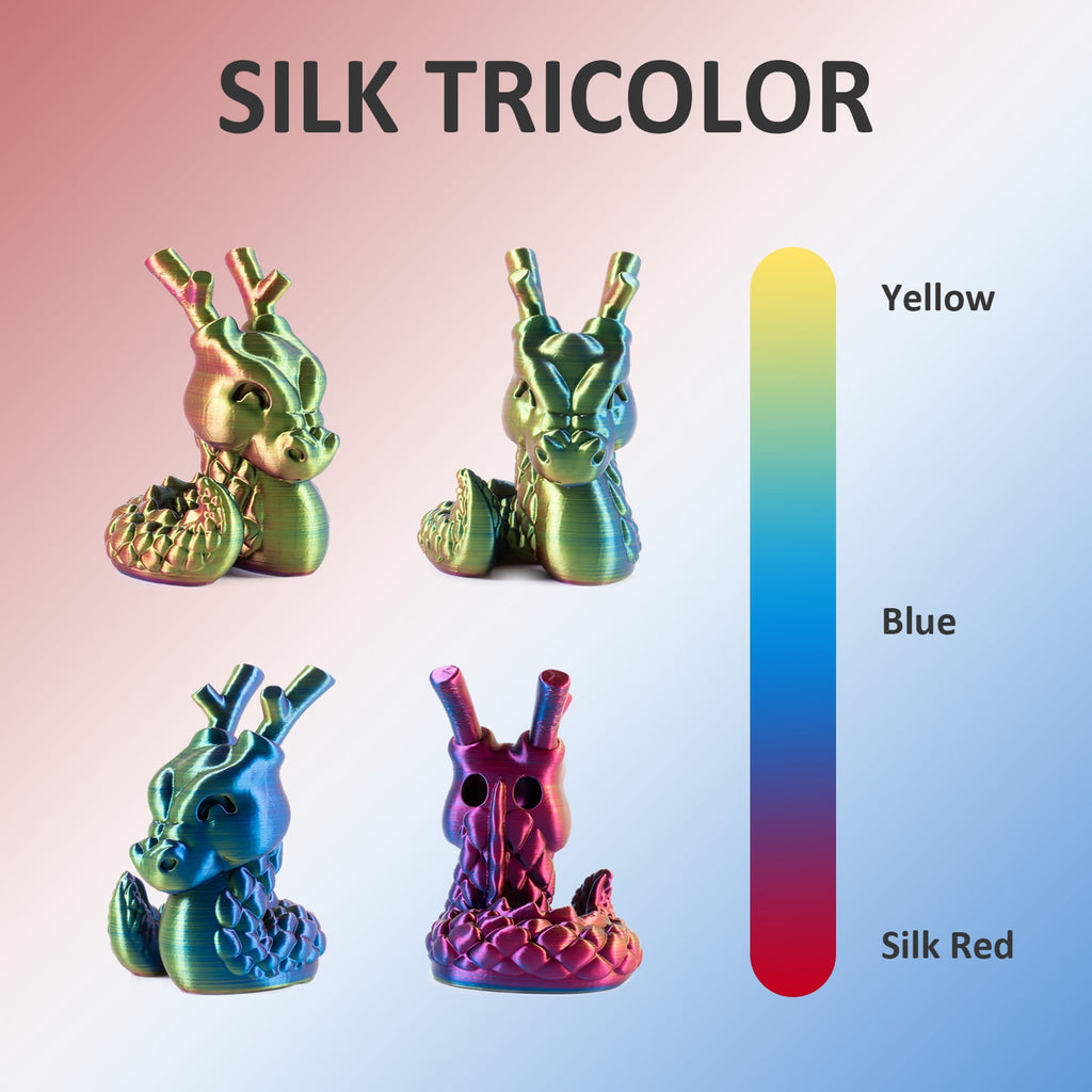 Geeetech Anti-silk type 3D Printer PLA Filament 1kg Toughness Enhanced Filament with 1.75mm Dimensional Accuracy +/-0.03mm, 1080 Feet per Roll, Vacuum Packaging Three-color blue, purple and black