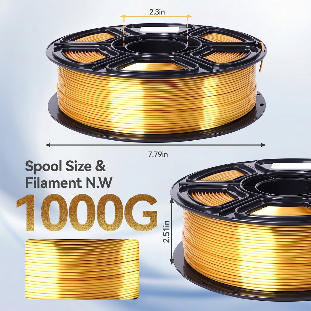 Epelay PLA Plus 3D Printer Filament, 1.75mm, 3 x 1kg Spools, Black, White & Gray, Compatible with Most FDM Printers