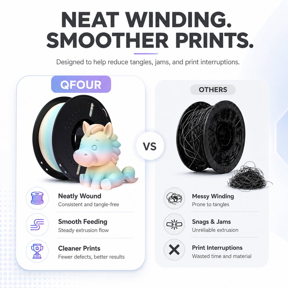 Epelay PLA Plus 3D Printer Filament, 1.75mm, 1kg Spool, Black, Compatible with Most FDM Printers