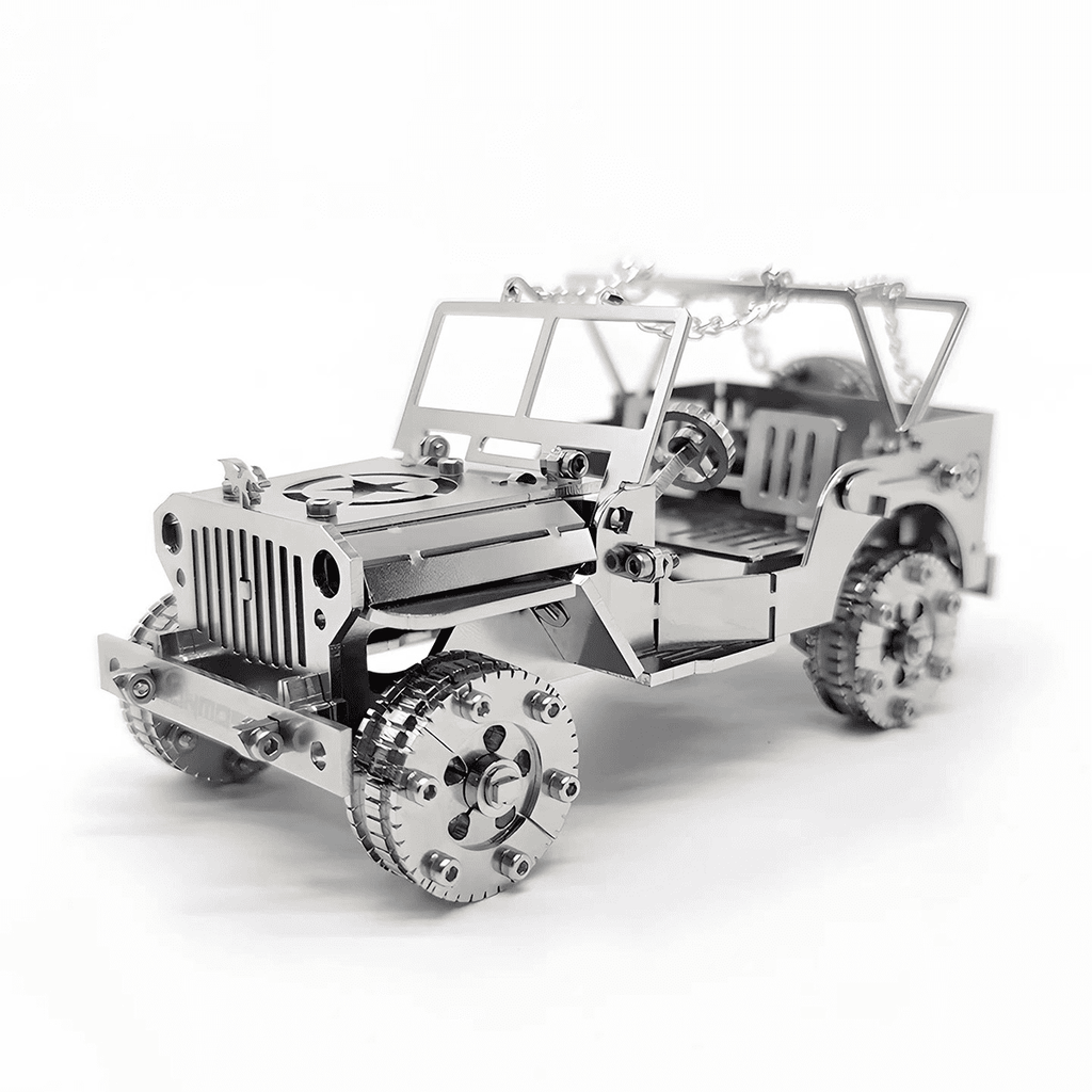 Iron Blood Combat Vehicle 3D Metal Puzzle Model Kit, 100+PCS Steampunk Mechanical Assembly Kit, Stainless Steel DIY Puzzle Model, Desktop Display Collectible & Engineering Hobby Kit for Adults