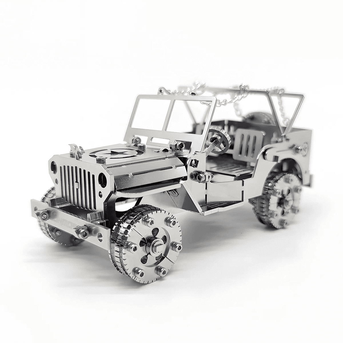 Iron Blood Combat Vehicle 3D Metal Puzzle Model Kit, 100+PCS Steampunk Mechanical Assembly Kit, Stainless Steel DIY Puzzle Model, Desktop Display Collectible & Engineering Hobby Kit for Adults