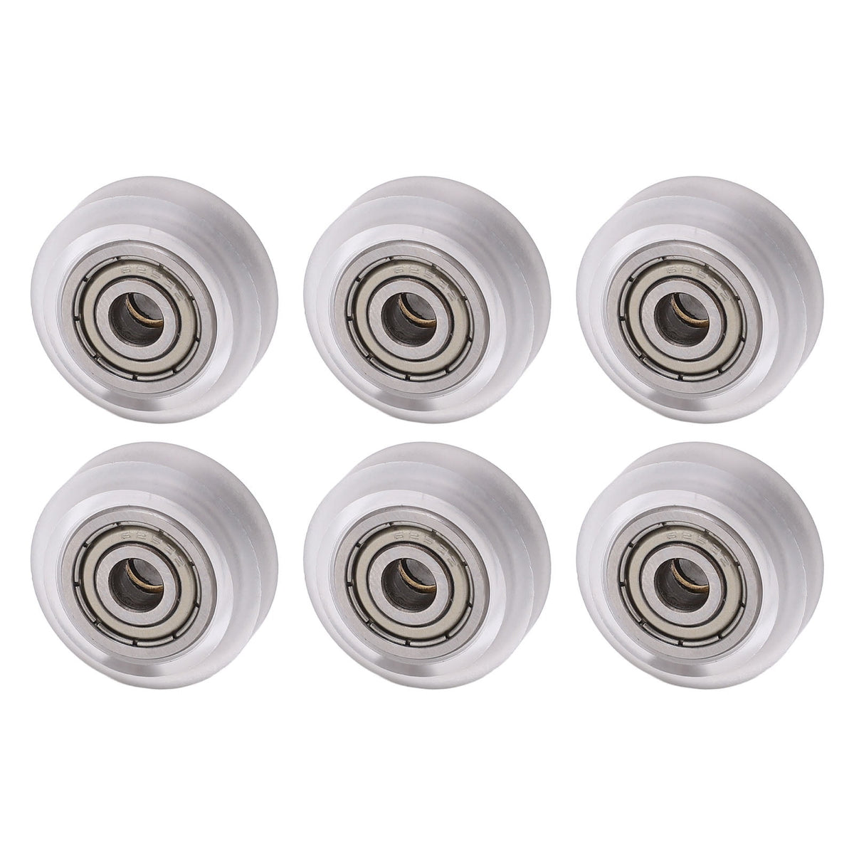 16 Pcs Polycarbonate Bearing Pulley Wheels Set for 3D Printers Transparent High Precision Smooth Motion Assembly Parts - 24 mm OD / 0.94 in x 5 mm ID / 0.2 in