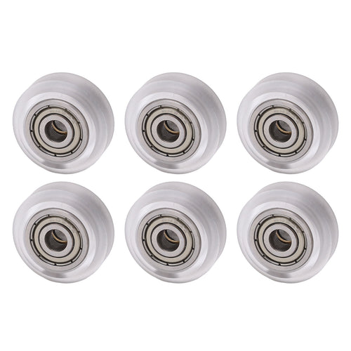 16 Pcs Polycarbonate Bearing Pulley Wheels Set for 3D Printers Transparent High Precision Smooth Motion Assembly Parts - 24 mm OD / 0.94 in x 5 mm ID / 0.2 in