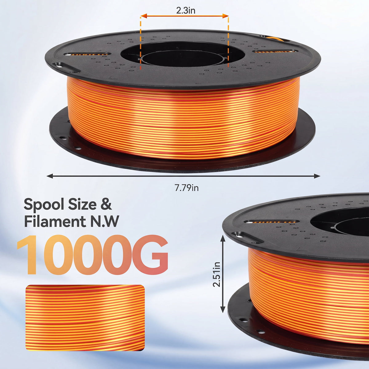 Epelay PLA Plus 3D Printer Filament, 1.75mm, 1kg Spool, Black, Compatible with Most FDM Printers