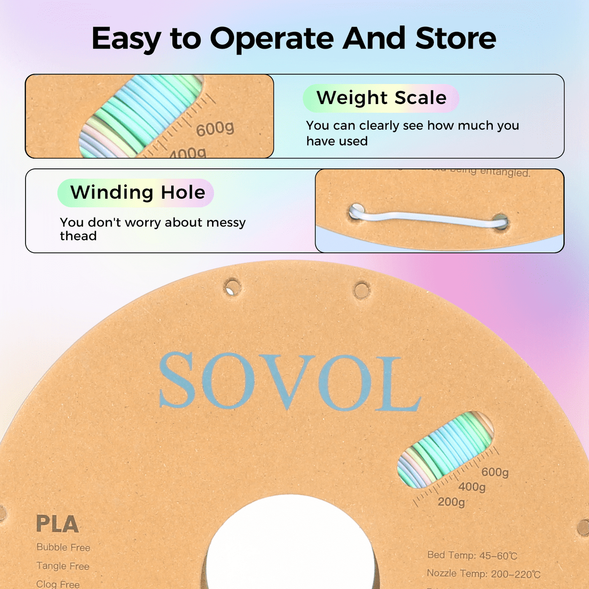 Sovol Silk PLA Filament with Blue Glitter 1kg 1.75mm, Color Changeable 3D Printer Filament 2.2lbs, Chameleon Shiny PLA Material +/-0.03mm, Shimmering 3D Printing Filament, Galaxy Blue