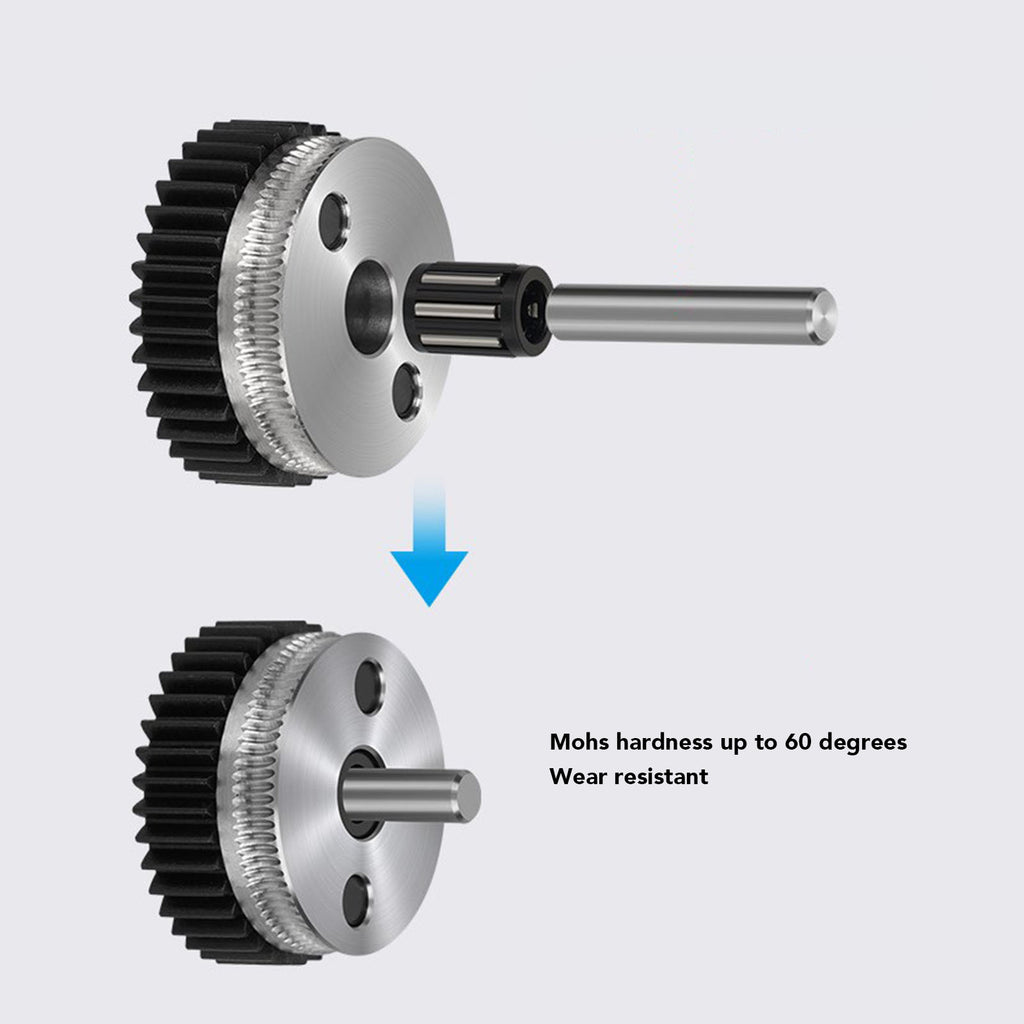 Premium All Metal 3D Printer Extruder Kit High Concentricity 9.5:1 Gear Ratio Replacement Part for CR10 Ender 3 CR6 Series Machines 1.75mm / 0.07 inches Filament Supported Silver Edition