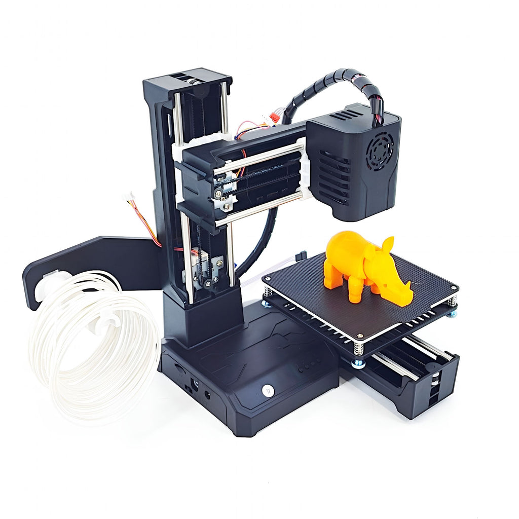 GJX Mini 3D Printer, Fully Assembled Beginner-Friendly Machine with Automatic Leveling, Compact 100X100X100Mm Build Size for Home Education & Student Projects
