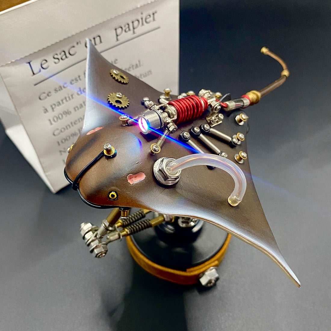 3D Metal Puzzle Ocean Creature Brass 200+ PCS, Steampunk Mechanical Model Kit With DIY Assembly, Home Display Desk Decor For Adult Collectors And Creative Gifts
