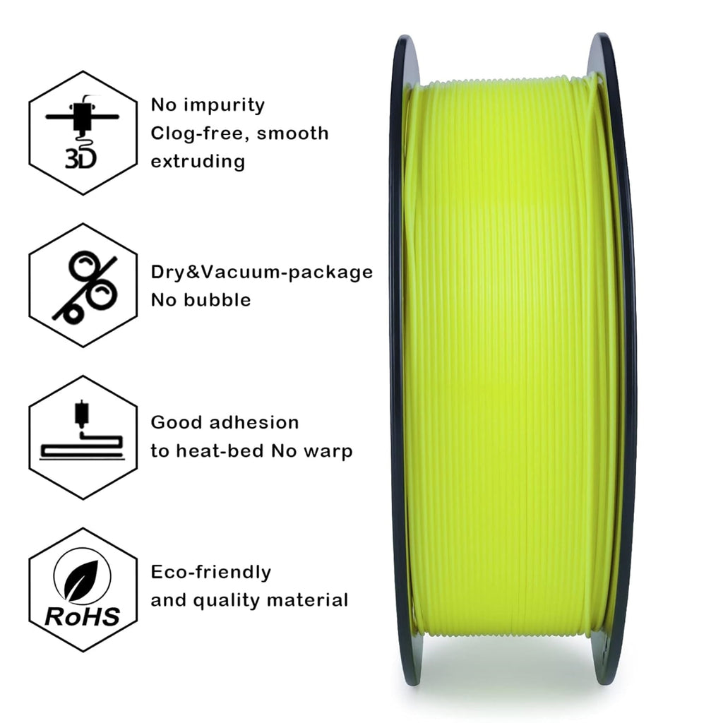 Ziro 3D PLA PRO Filament, 1.75mm 1kg, Metallic Silver