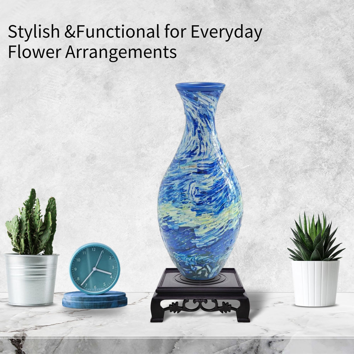 3D Puzzle Vase for Adults, Creative Vase Puzzle for Flowers(Secret Butterfly)
