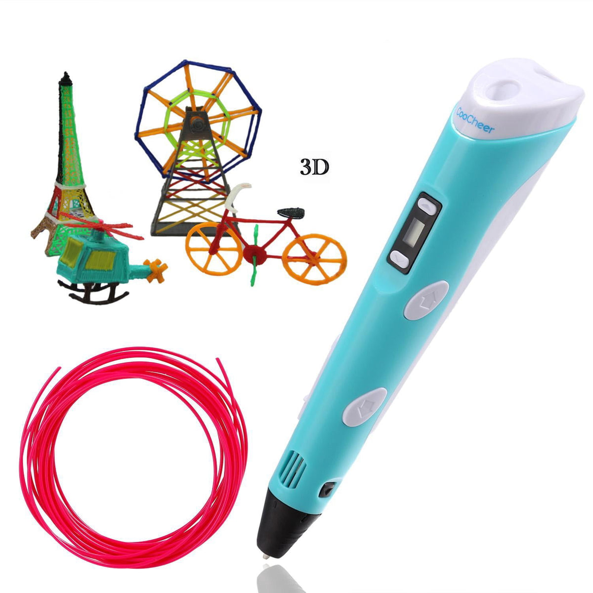 20pcs 1.75mm 5m Printing Filament PLA Modeling For 3D Printer Pen Drawing BETT