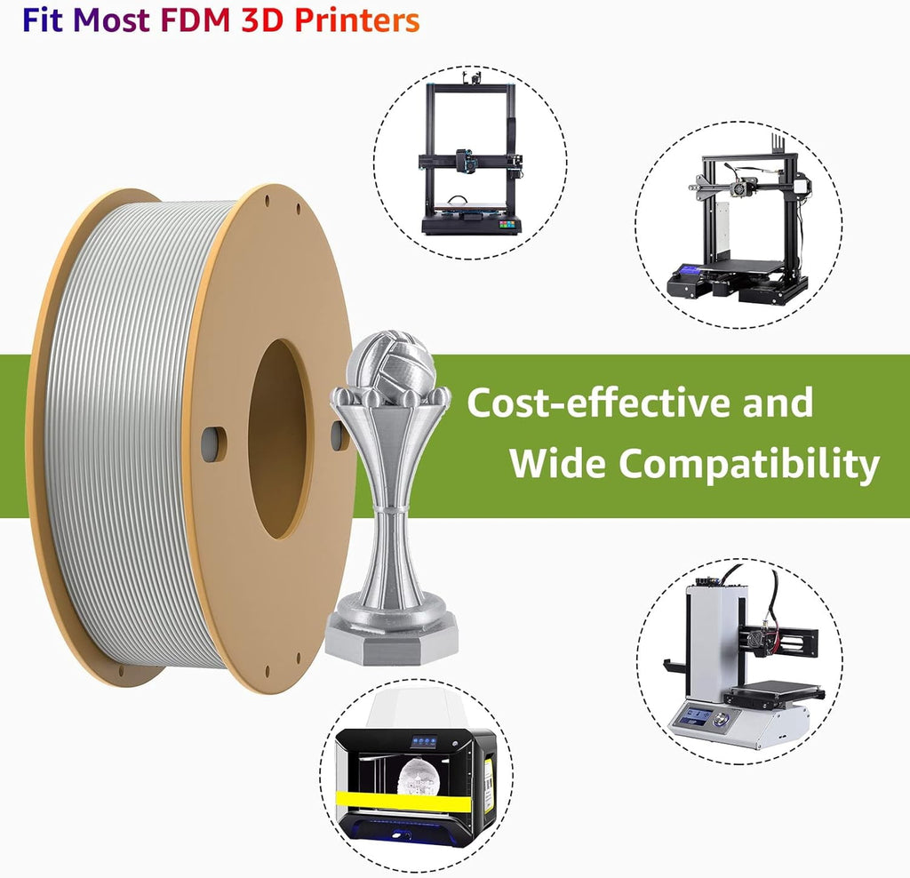 PLA+ 3D Printer Filament Bundle, 12 Colors 250g Spools (3kg Total) 1.75mm, Assorted PLA Pro Plus Includes Black White Gray Clear Silk Silver Gold, Vacuum Sealed