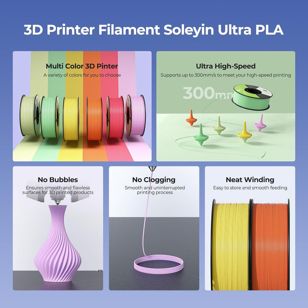 Creality Soleyin Ultra PLA 1.75mm 3D Printing Filament 1kg(Matte Moonstone)
