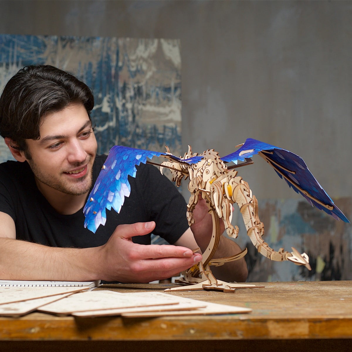 Dragon 3D Mechanical Wooden Model, Puzzle for Adults and Teenagers, Best Christmas and Thanksgiving Gift