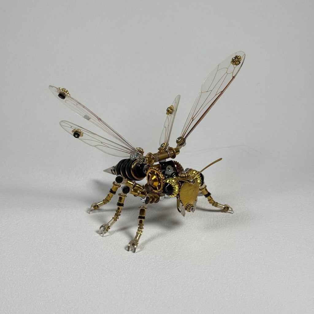 3D Metal Puzzles for Adults Mechanical Wasp Model Kits, Difficult DIY Assembly, Creative Desk Display & Unique Gift for Engineers, Hobbyists, Collectors