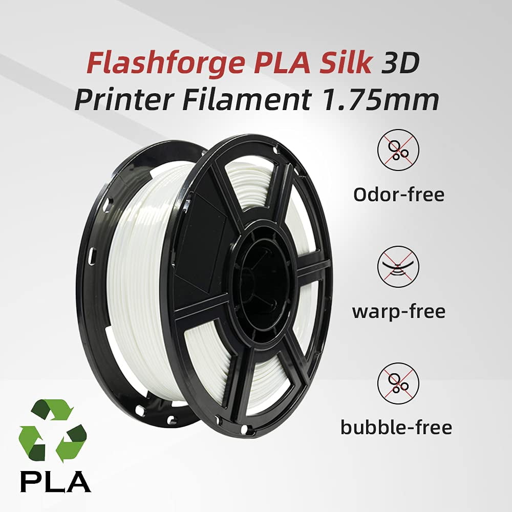 Flashforge Silk PLA Filament 1.75mm, 1KG/2.2lbs Silk PLA 3D Printer Filament, Dreamy Trio