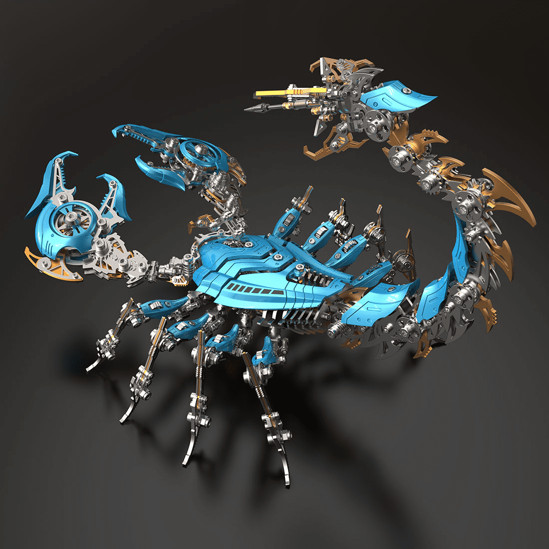 3D Metal Puzzle Frost Edge Full War Scorpion 1073 PCS, Steampunk Mechanical Model Kit With DIY Assembly, Home Display Desk Decor For Adult Collectors And Creative Gifts