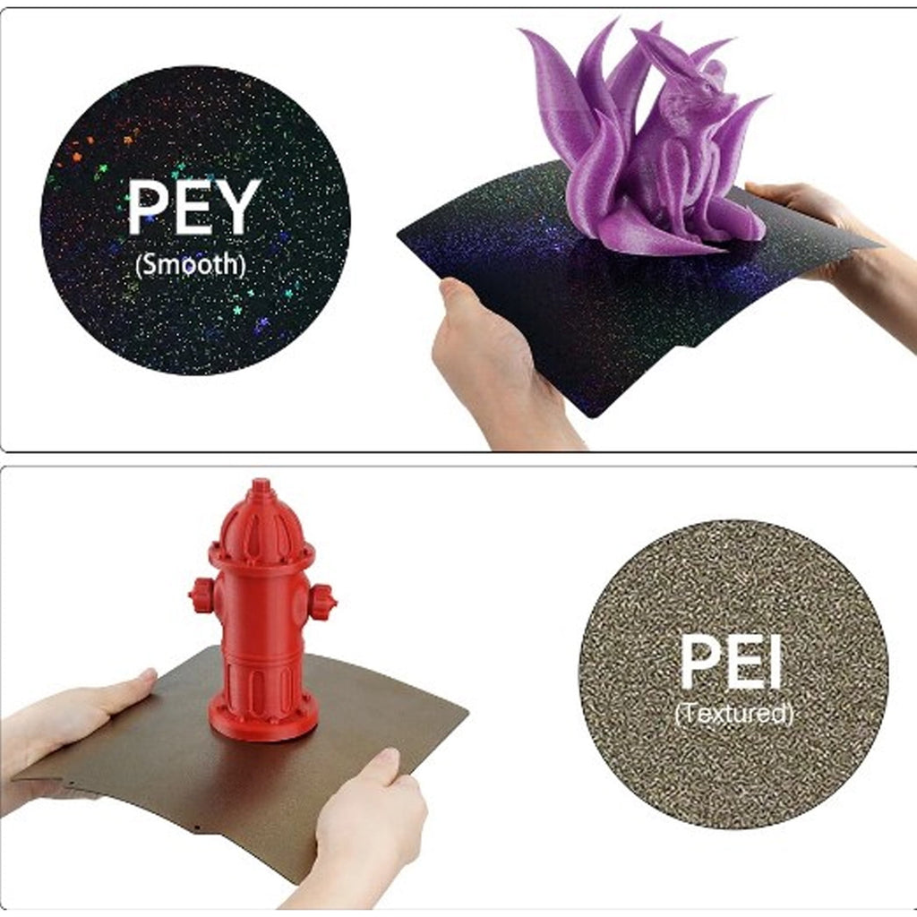 Premium 3D Printing Heated Bed 10.12 inches / 25.7 cm PEY Full Star Surface PEI Textured Double Sided Magnetic Build Plate 3D Printer Bed Platform Replacement Accessory for Smooth Adhesion