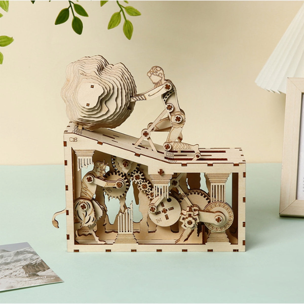 3D Wooden Puzzle Interstellar Battleship Model Kit, DIY Sci-Fi Spacecraft Building Set, Handcrafted Futuristic Decor, Best Gift for Science fiction fans