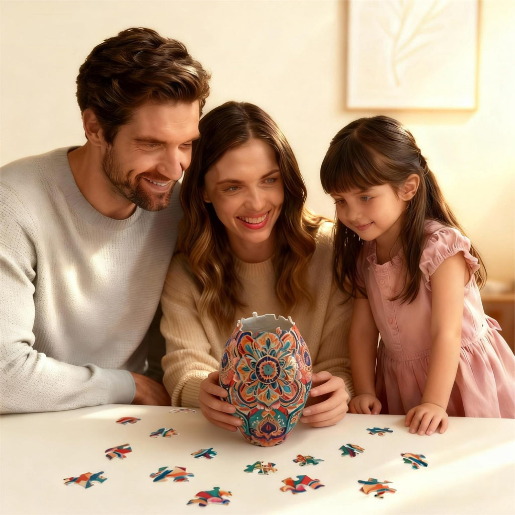 3D Puzzle Vase for Adults, Creative Vase Puzzle for Flowers(Secret Butterfly)