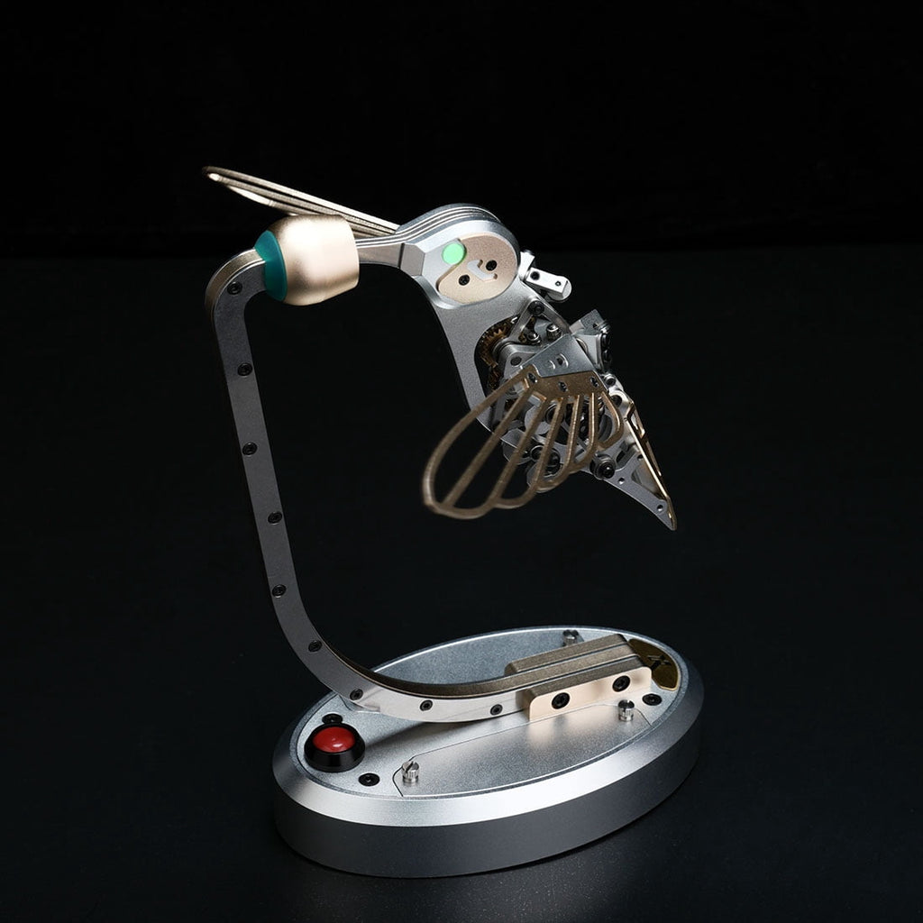 Hummingbird 3D Metal Puzzle for Adults, Mechanical Dynamic Bird Metal Model Kit with Transmission Mechanism, DIY Assembly Bionic Bird 3D Puzzle Jigsaw Animal, Semi-Finished