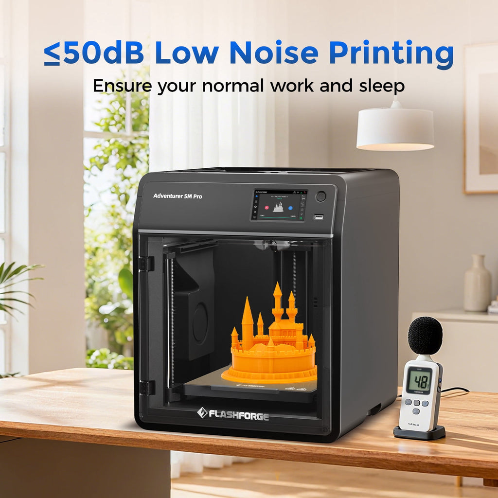 Flashforge Adventurer 5M 3D Printer, 600mm/s High Speed Printing & Screen, 1 Count, 8.7 x 8.7 x 8.7''