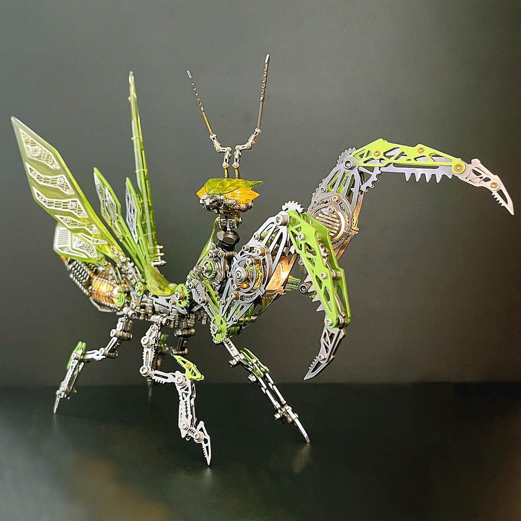 3D Metal Puzzle Mantis Kits 1000+ PCS, Steampunk Mechanical Model Kit With DIY Assembly, Home Display Desk Decor For Adult Collectors And Creative Gifts