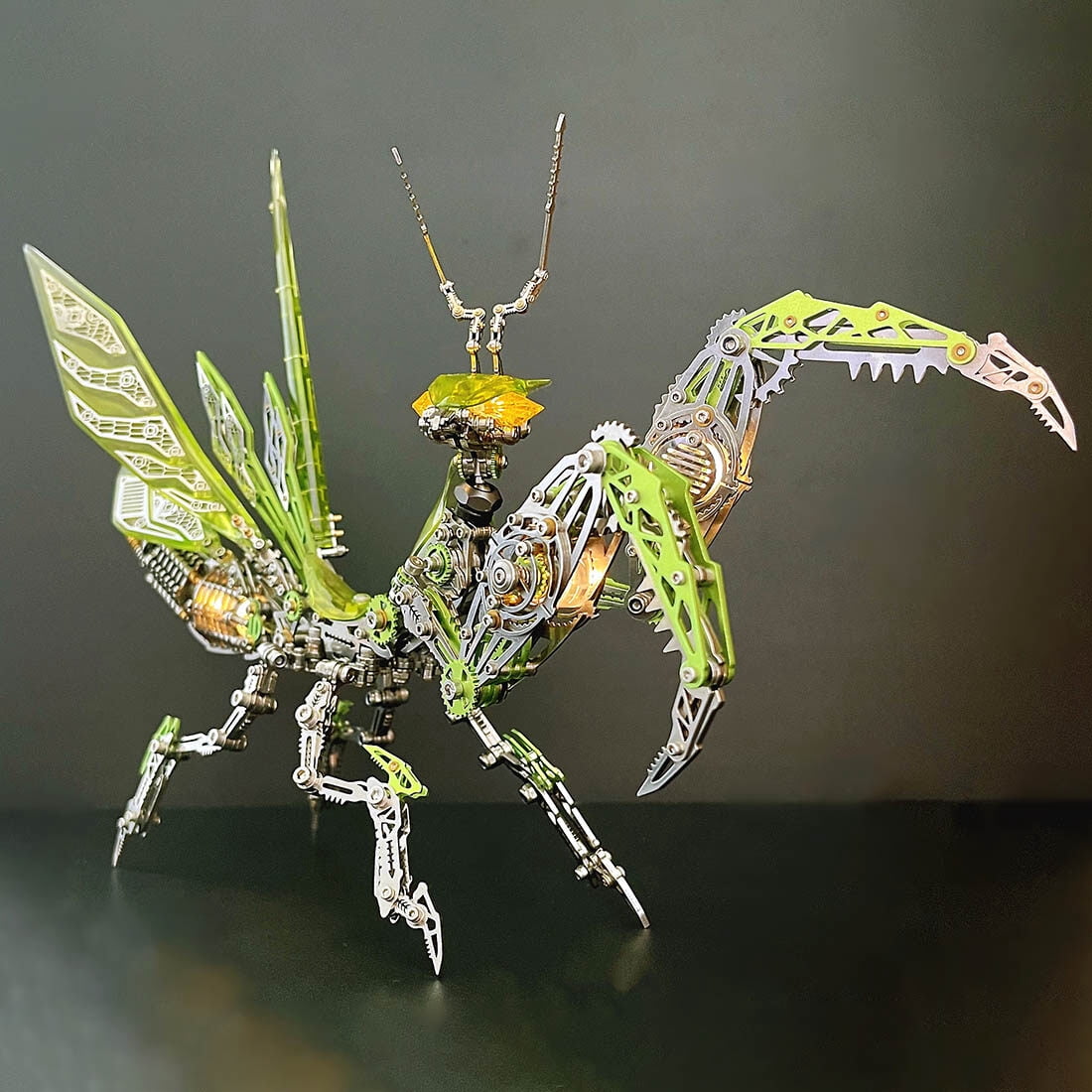 3D Metal Puzzle Mantis Kits 1000+ PCS, Steampunk Mechanical Model Kit With DIY Assembly, Home Display Desk Decor For Adult Collectors And Creative Gifts
