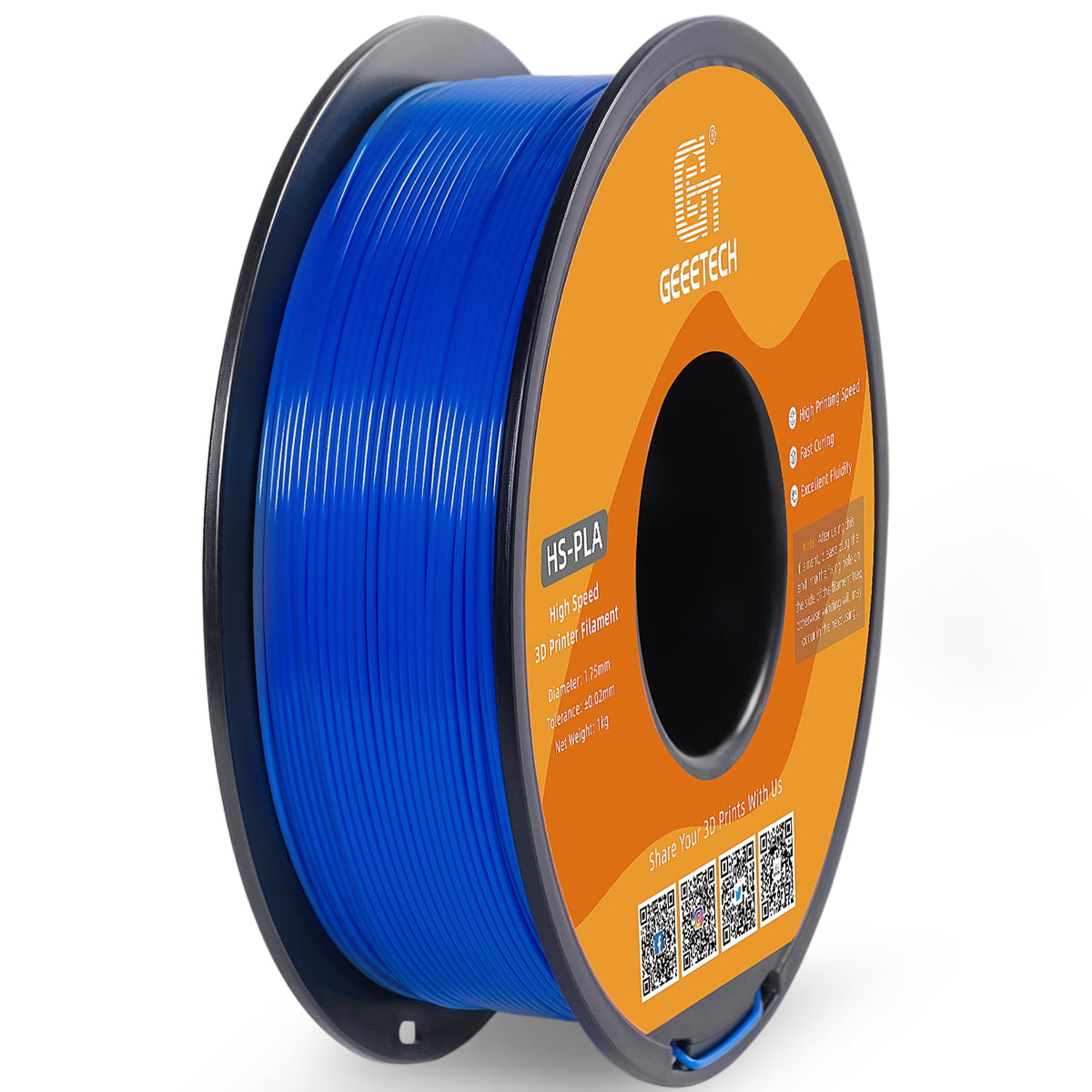 Geeetech 1.75mm PLA 3D Printer Filament, 1kg Spool (2.2lbs), Dimensional Accuracy +/- 0.03mm,yellow