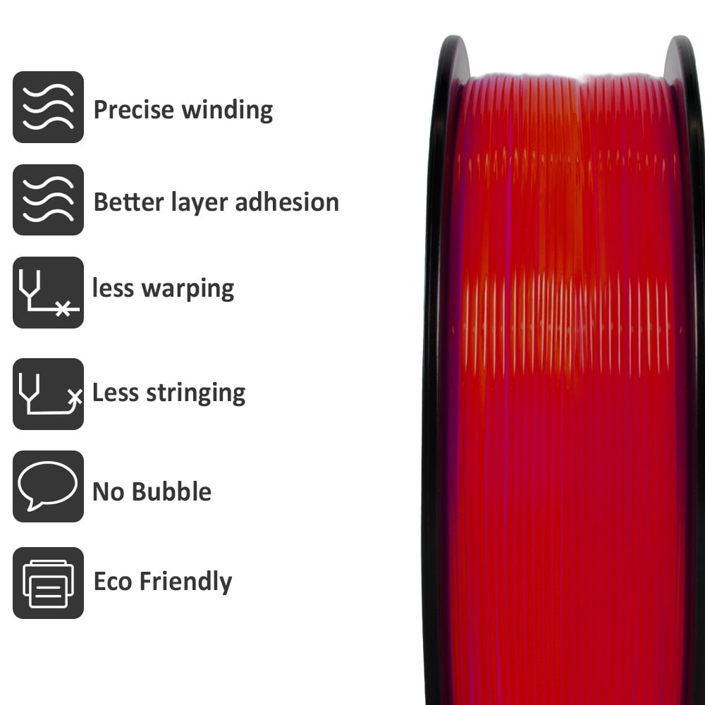 Geeetech 1.75mm PLA 3D Printer Filament, 1kg Spool (2.2lbs), Dimensional Accuracy +/- 0.03mm,yellow