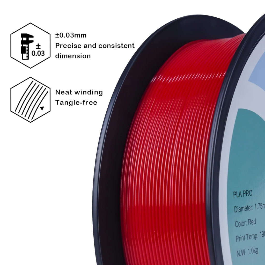 Ziro 3D PLA PRO Filament, 1.75mm 1kg, Metallic Silver