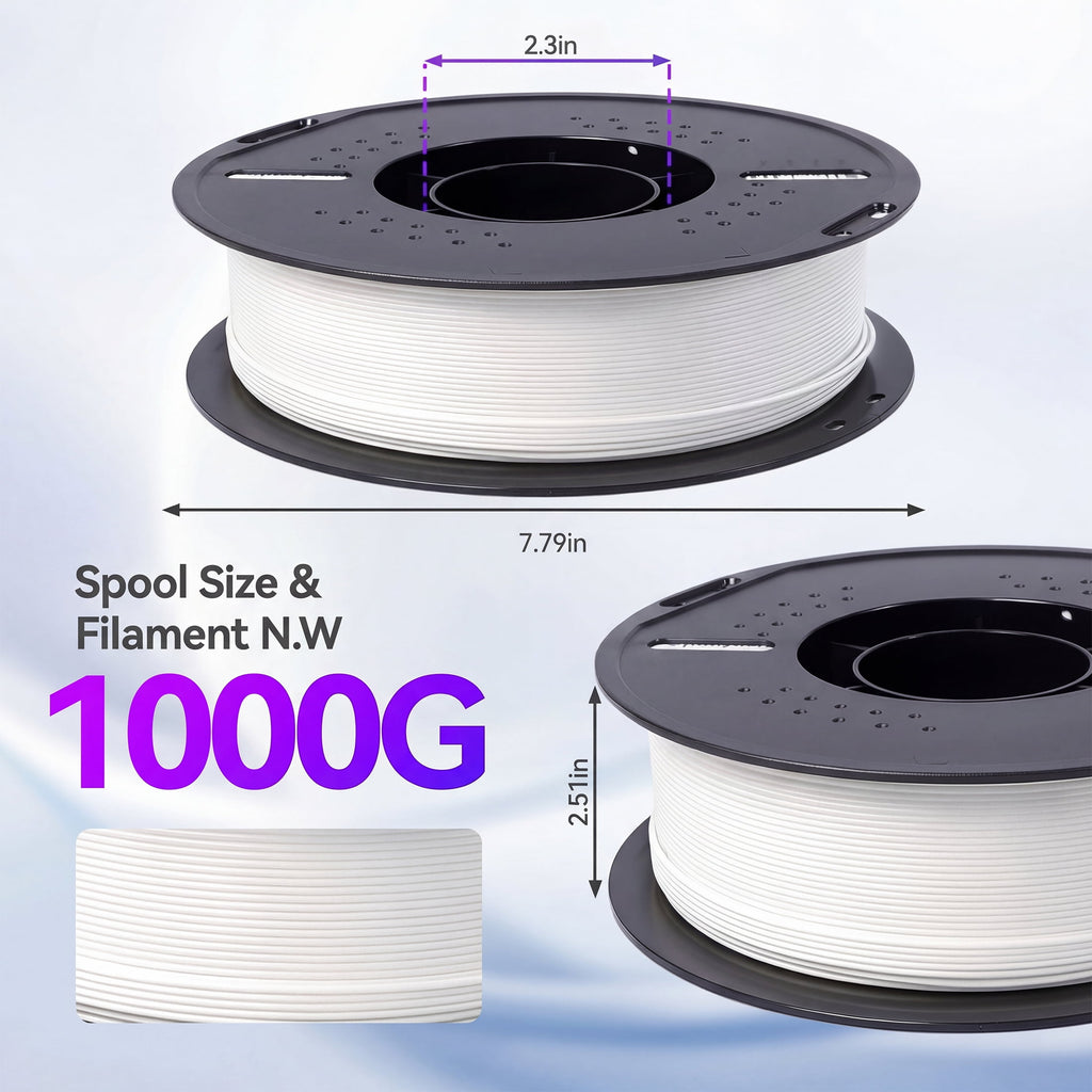 Epelay PLA Plus 3D Printer Filament, 1.75mm, 1kg Spool, Black, Compatible with Most FDM Printers