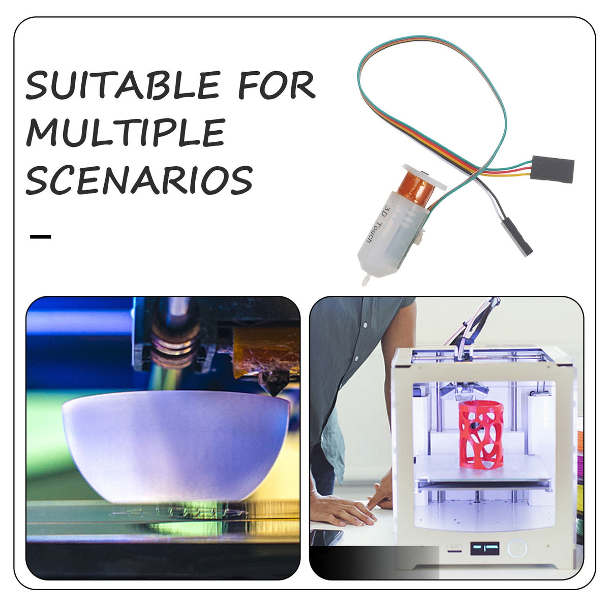 ELAYARD 3D Printer Auto Leveling or Highspeed Detection Versatile Use Assorted Color